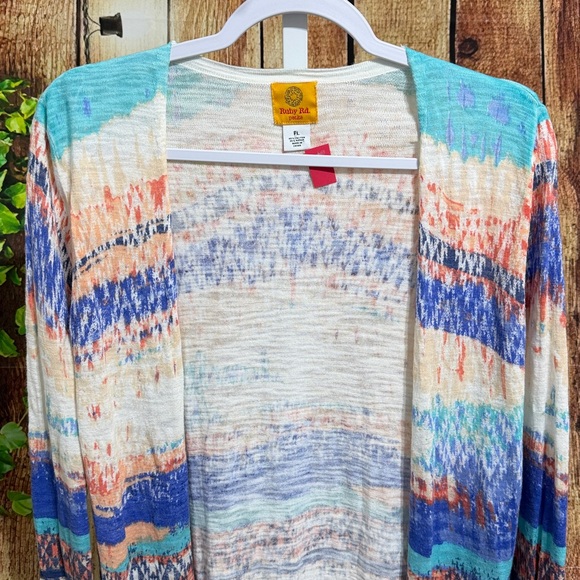 Ruby Rd. Lightweight Open Front Cardigan Size PL - Picture 2 of 3